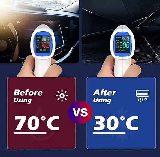 Car Windshield Sunshade Umbrella – Foldable, UV & Heat Protection
