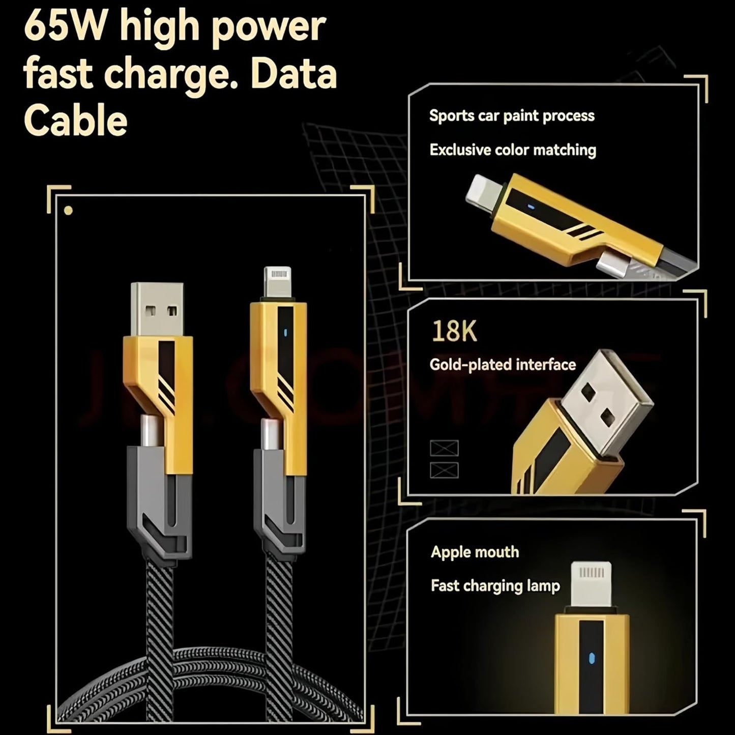 USB-C to Lightning Braided Cable – Fast Charging & Durable