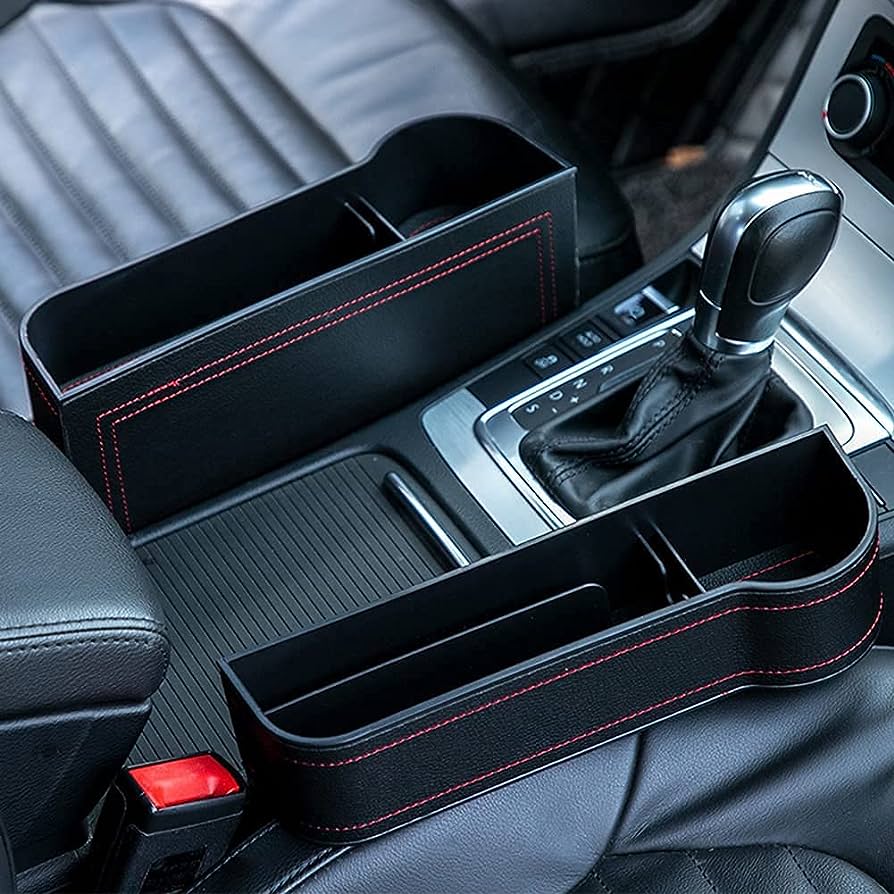 Set of 2 Car Seat Gap Organizer Boxes – Universal Side Storage