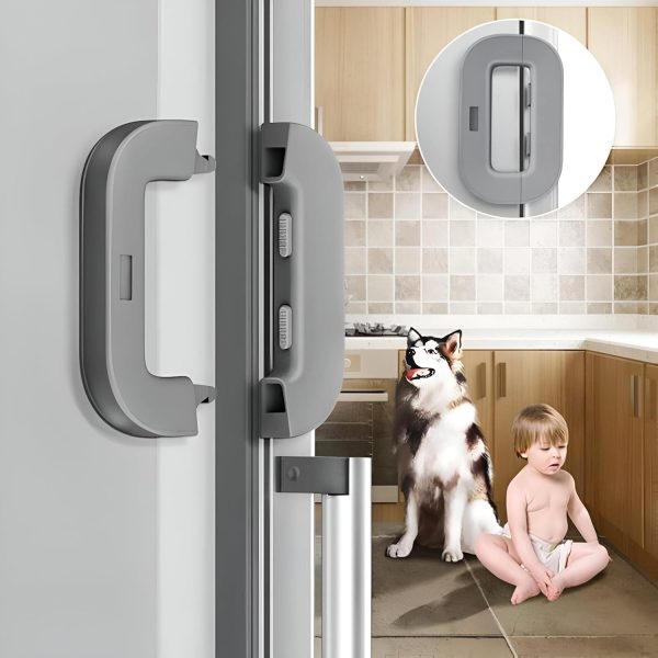 Child Proof Fridge & Freezer Lock – Double Button, Adhesive